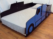 Semi-Tractor Truck Twin Kids Bed Frame - Handcrafted - Truck Themed Children's Bedroom Furniture 6 small