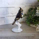 Courtly Checks Songbird Figurine Black And White Checks Decor 3 small