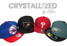 Philadelphia Phillies Mlb Crystallized Snapback Baseball Cap Genuine European Crystals Bedazzled 4 small