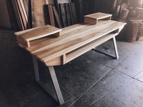 Custom Studio Desk For Audio + Video Production W/ Keyboard Workstation Shelf And Rack Units 3 small