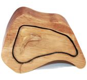 Small 1 Drawer Pine Bandsaw Box, Split Compartment - B2005 2 small