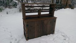Barnwood Hutch. Made From Wood Reclaimed In Western Montana 1 small