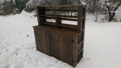 Barnwood Hutch. Made From Wood Reclaimed In Western Montana 2 small