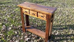 Authentic Montana Made Barnwood Sofa Table/Entryway Table 1 small