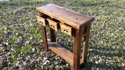 Authentic Montana Made Barnwood Sofa Table/Entryway Table 3 small