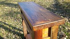 Authentic Montana Made Barnwood Sofa Table/Entryway Table 4 small