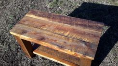 Reclaimed Rustic Barnwood Coffee Table. Made In Montana 2 small