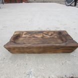 Primitive Wood Carving Large Tray 2 small