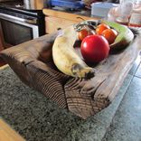 Primitive Wood Carving Large Tray 3 small