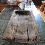 Primitive Wood Carving Large Tray 4 small