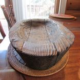 Primitive Carved Large Wood Oval Tray 2 small