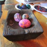 Primitive Carved Wooden Bowl, Amazing Character 5 small