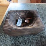 Primitive Carved Wooden Bowl, Amazing Character 6 small