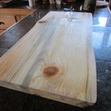 Huge Serving Tray, Or Plant Stand Beautiful Blue Streaked Pine!! Live Edge! 2 small