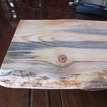 Huge Serving Tray, Or Plant Stand Beautiful Blue Streaked Pine!! Live Edge! 3 small