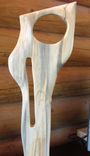 Sculpted Wood Mid Century Modern Style Arp Barbara Hepworth Amazing 32 Inches! 2 small