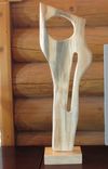 Sculpted Wood Mid Century Modern Style Arp Barbara Hepworth Amazing 32 Inches! 3 small