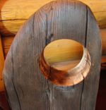 Sculpted Wood Primitive Mid Century Style Japanese Noguchi Shou Sugi Ban Modern! 2 small
