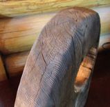 Sculpted Wood Primitive Mid Century Style Japanese Noguchi Shou Sugi Ban Modern! 5 small