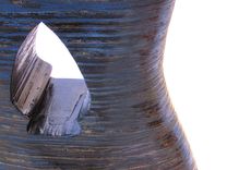 Lovely Carved Wood End Table Stack Laminated Ebony Ebonized Polished 3 small