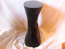 Lovely Carved Wood End Table Stack Laminated Ebony Ebonized Polished 4 small