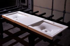 Double Sebastopolian Vanity Sink (Concrete) 2 small