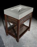 Rustic Modern Concrete, Wood, & Steel Vanity 1 small
