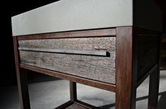 Rustic Modern Concrete, Wood, & Steel Vanity 3 small