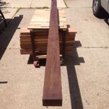 Figured Walnut Mantle Beam - 13'6 5 small