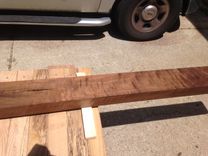 Figured Walnut Mantle Beam - 13'6 7 small