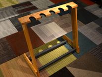 Red Oak 5 Space Folding Electric Guitar Stand 2 small