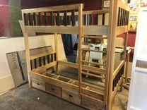 Ash And Walnut Bunk Bed With Storage 1 small
