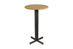 White Oak Round Top Pedestal Bar Table 1 small