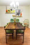 Modern Brazilian Imbuia Dining Table With Raw Steel Base 2 small