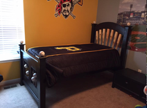 Baseball Theme Bed With Customized Bats 1 small