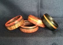 Hand-Made Customized Wooden Rings 1 small