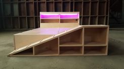 Modernist Maple Storage Bed With Pet Ramp 3 small
