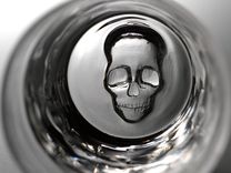 Pair Of Hand Blown Rocks Glass With Skull Stamped In The Bottom 2 small