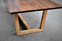 Modern Elm And Walnut Dining Table 3 small