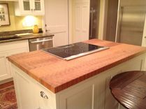 Butcher Block Island Counter Top With Cut-Out 2 small