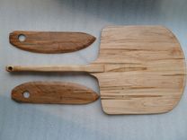Wood Pizza Cutter / Serving Knife 4 small
