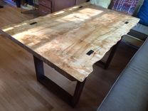 Figured Maple And Walnut Dining Table 1 small