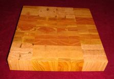 Patchwork Mixed Wood End Grain Chopping Board, Butcher Block, Island 12 small
