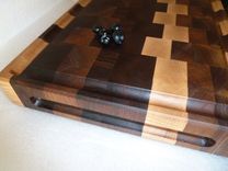 Patchwork Mixed Wood End Grain Chopping Board, Butcher Block, Island 15 small