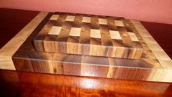 Patchwork Mixed Wood End Grain Chopping Board, Butcher Block, Island 21 small