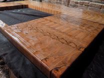 Butcher Block Island Counter Top With Cut-Out 5 small
