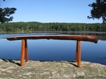 ' Twisted Propeller '' Curly Maple Bench 3 small
