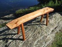 ' Twisted Propeller '' Curly Maple Bench 1 small