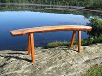 ' Twisted Propeller '' Curly Maple Bench 2 small