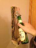 Live Edge Wall Hung Bottle Opener With Catcher. 3 small